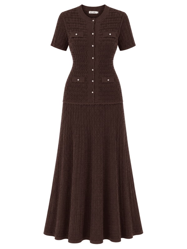 VESTIDO SANDRO EXCLUSIVO - MARRÓN