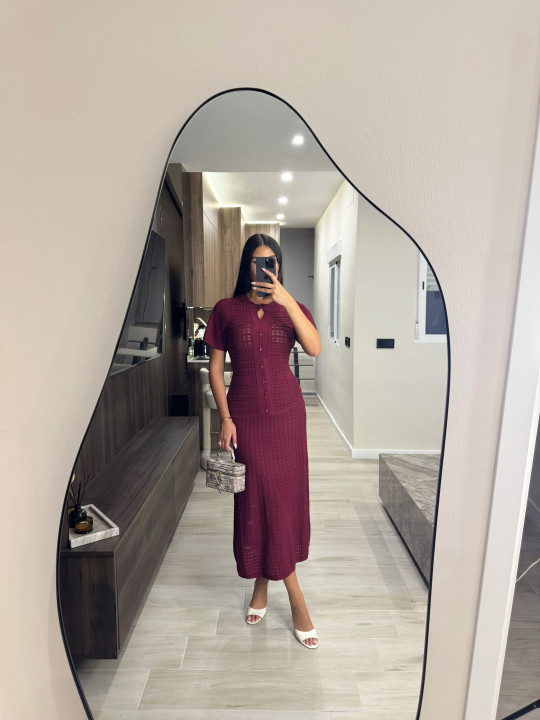 VESTIDO SANDRO EXCLUSIVO - TINTO