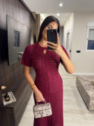 VESTIDO SANDRO EXCLUSIVO - TINTO