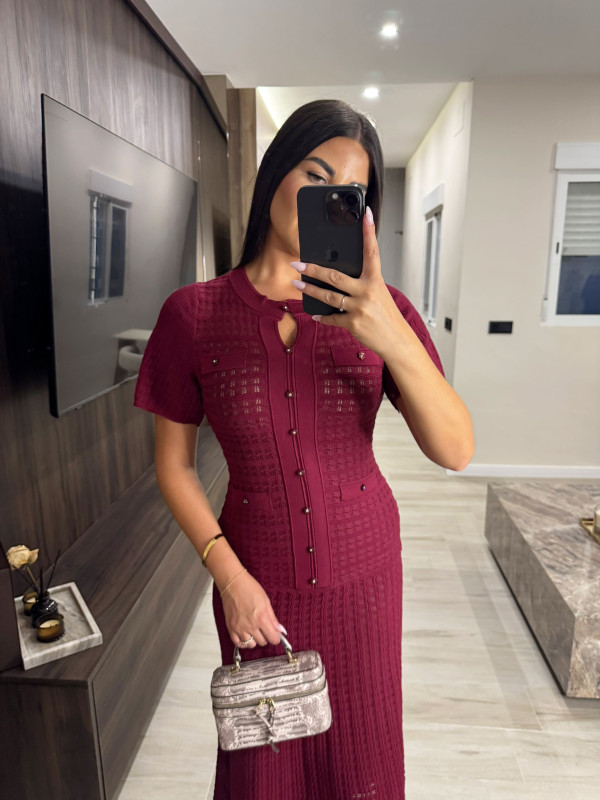 VESTIDO SANDRO EXCLUSIVO - TINTO