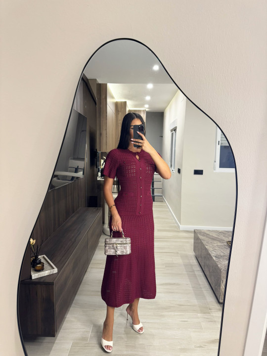 VESTIDO SANDRO EXCLUSIVO - TINTO