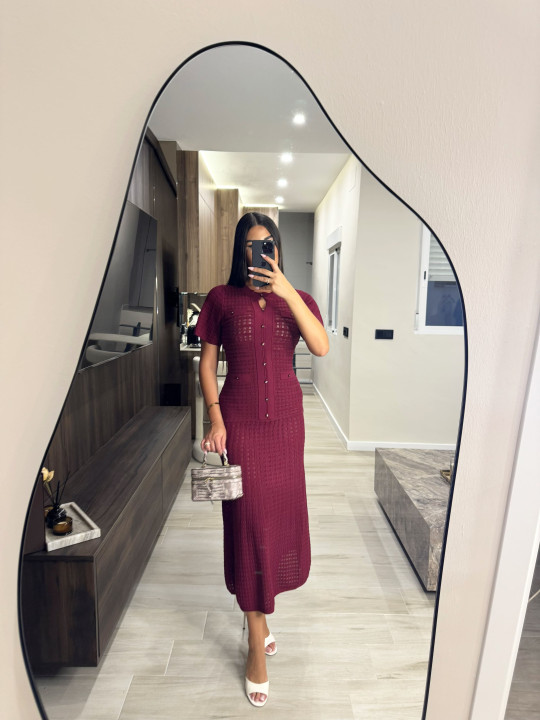 VESTIDO SANDRO EXCLUSIVO - TINTO