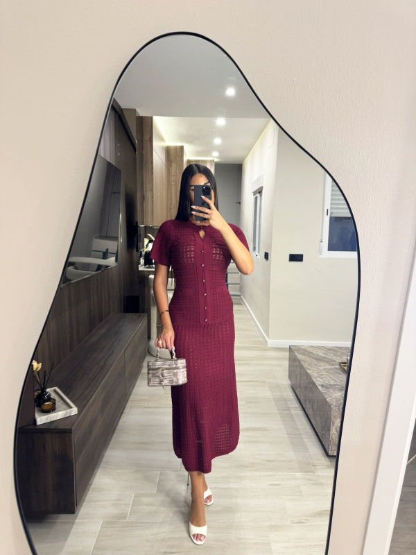 VESTIDO SANDRO EXCLUSIVO - TINTO