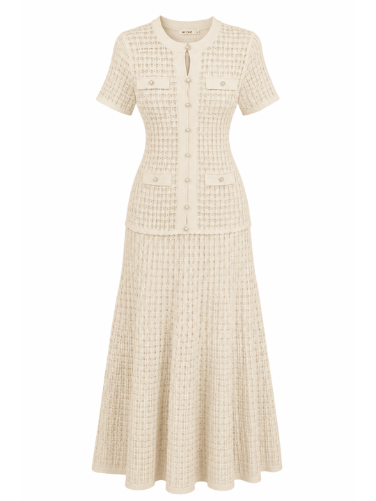 VESTIDO SANDRO EXCLUSIVO - BEIGE