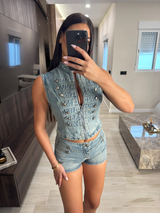 CONJUNTO MINI BOTONES EXCLUSIVO - DENIM