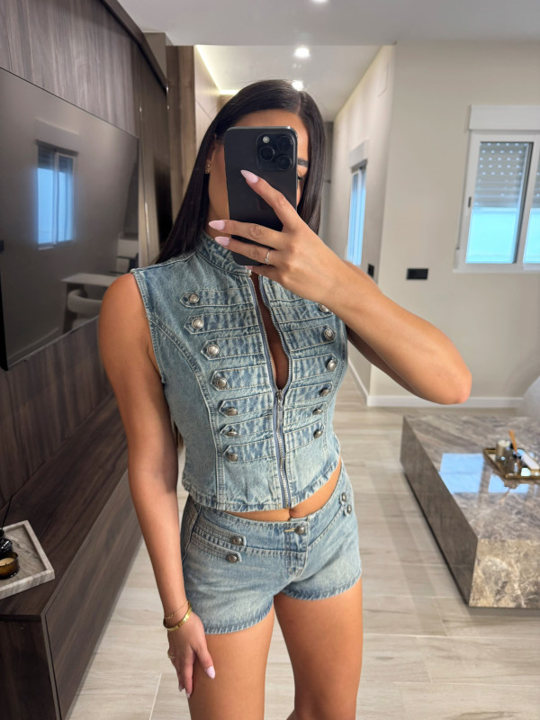 CONJUNTO MINI BOTONES EXCLUSIVO - DENIM