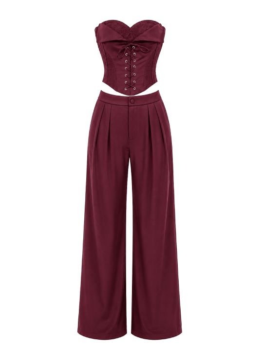 CONJUNTO ALESSIA - BURDEOS