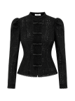 TOP ENCAJE ALAMARES - NEGRO