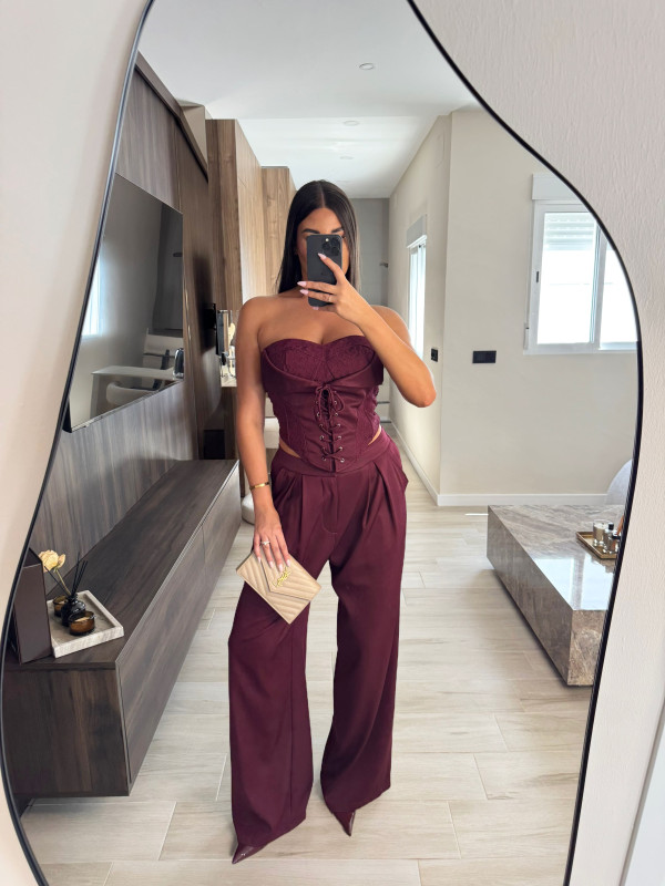 CONJUNTO ALESSIA - BURDEOS