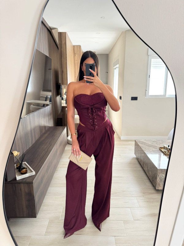 CONJUNTO ALESSIA - BURDEOS