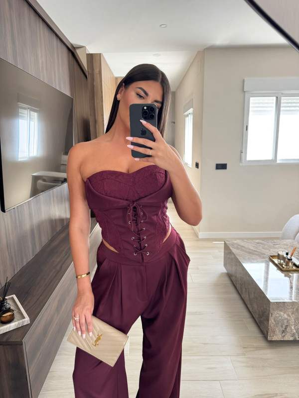 CONJUNTO ALESSIA - BURDEOS