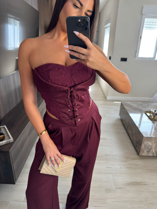 CONJUNTO ALESSIA - BURDEOS