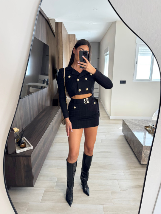 CONJUNTO BALMAIN PREMIUM - NEGRO