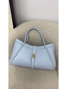 BOLSO PREMIUM DE PIEL 100% - CELESTE