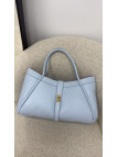 BOLSO PREMIUM DE PIEL 100% - CELESTE