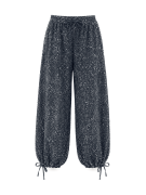 PANTALÓN GLOBO LENTEJUELAS - AZUL MARINO