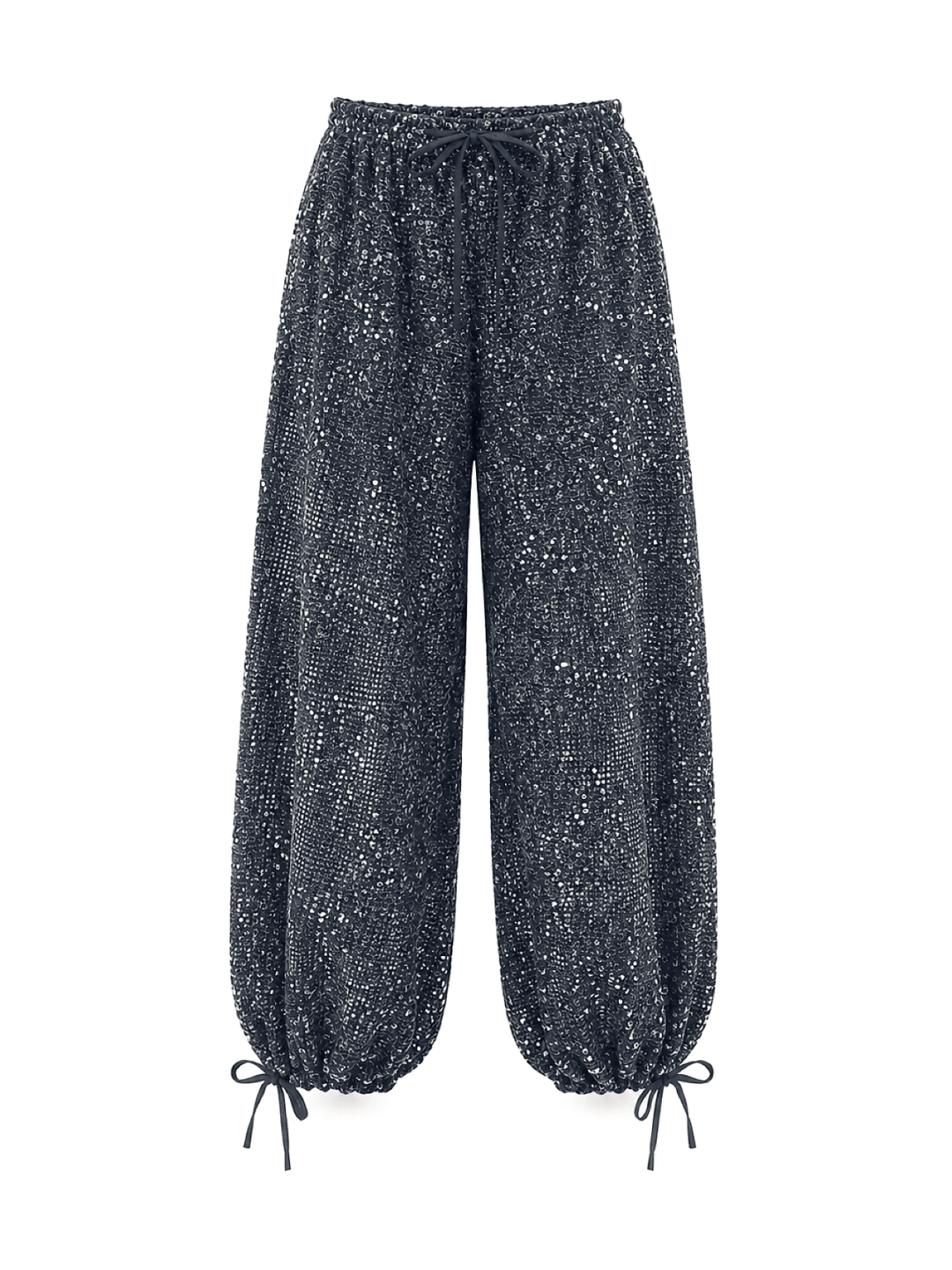 PANTALÓN GLOBO LENTEJUELAS - AZUL MARINO