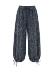 PANTALÓN GLOBO LENTEJUELAS - AZUL MARINO