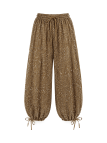 PANTALÓN GLOBO LENTEJUELAS - CAMEL