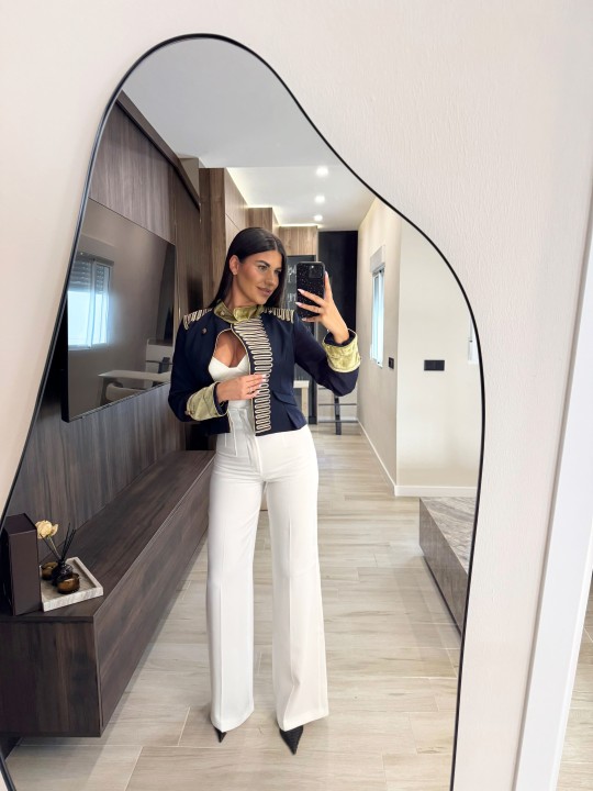 CHAQUETA EXCLUSIVA ALAMARES - BLANCA