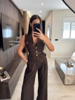 CONJUNTO CHALECO PREMIUM - MARRÓN