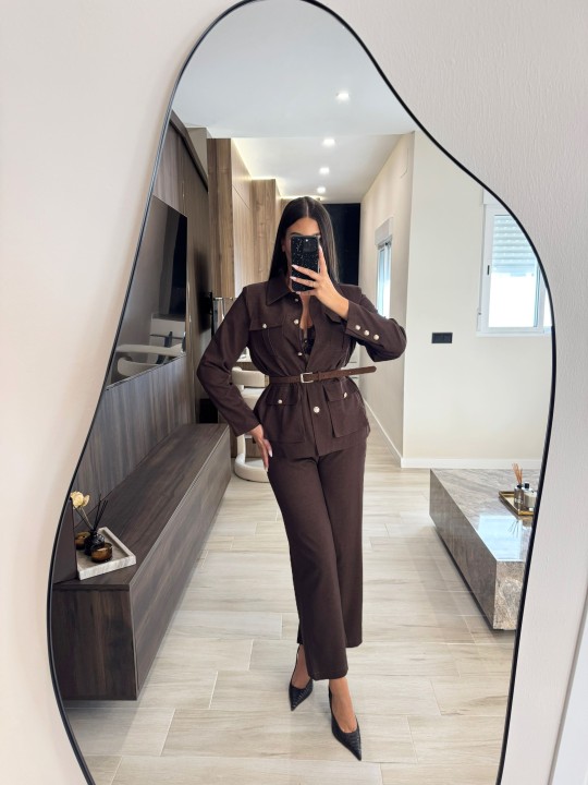 CONJUNTO MICAELA - MARRÓN