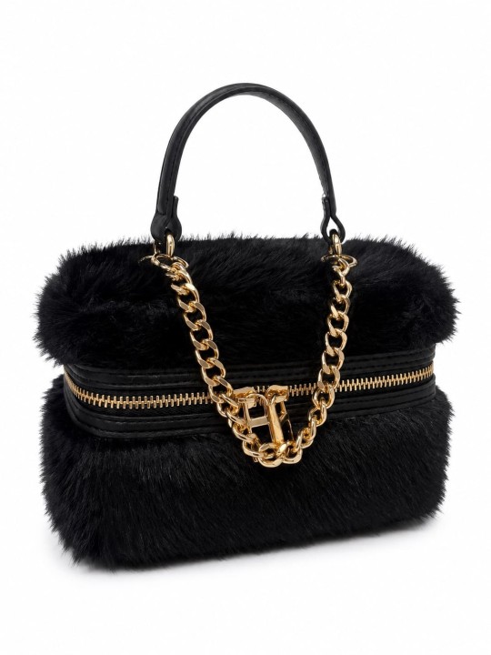 BOLSO VANITY PELO - NEGRO