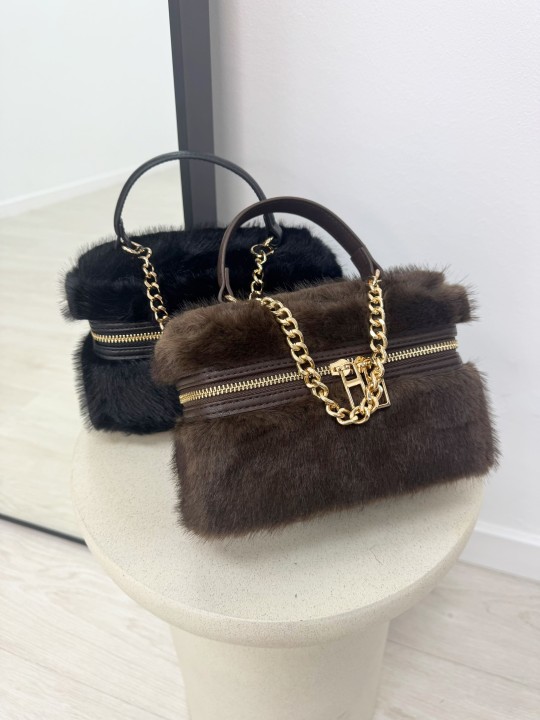 BOLSO VANITY PELO - NEGRO