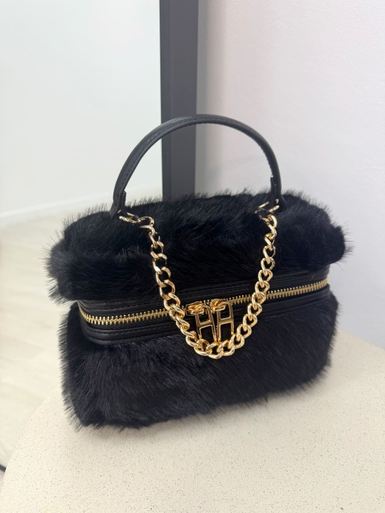 BOLSO VANITY PELO - NEGRO