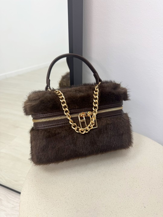 BOLSO VANITY PELO - MARRÓN