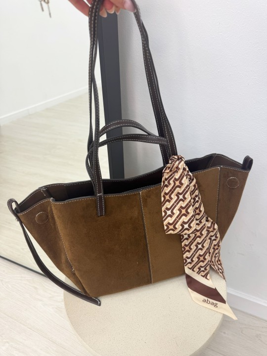 BOLSO POLENE (PIEL DE ANTE) - CAMEL