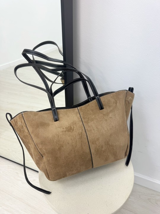 BOLSO POLENE (PIEL DE ANTE) - BEIGE