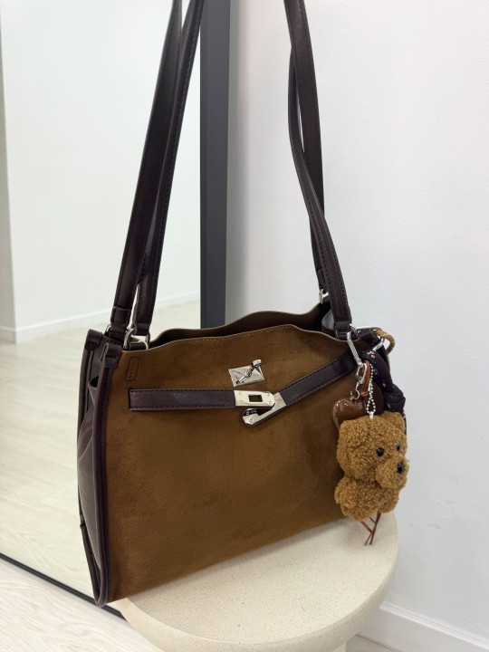 BOLSO TOTE KELLY (PIEL DE ANTE) - CAMEL