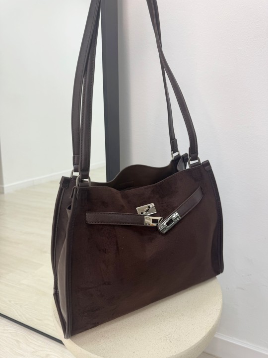 BOLSO TOTE KELLY (PIEL DE ANTE) - MARRÓN