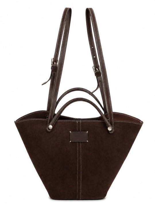 BOLSO TOTE ANTE - MARRÓN
