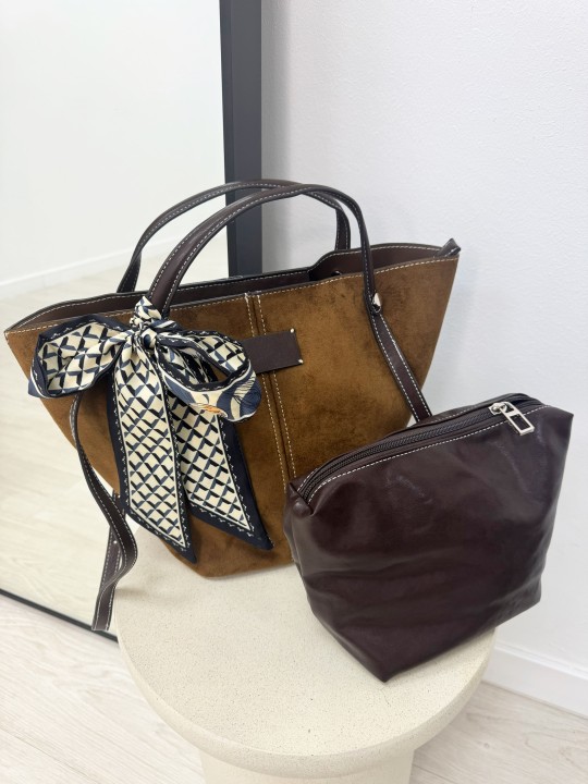 BOLSO TOTE ANTE - CAMEL