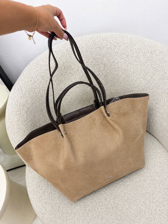 BOLSO MONACO (PIEL DE ANTE) - CAMEL CLARO