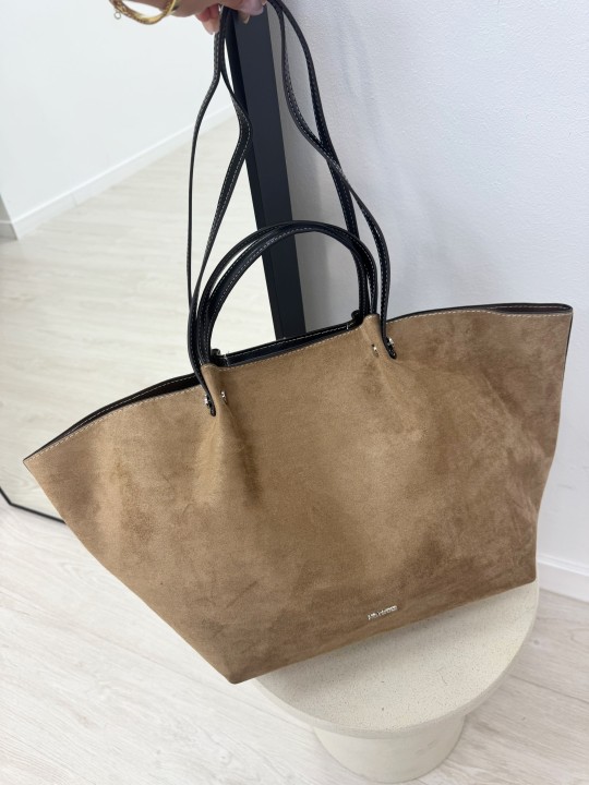 BOLSO MONACO (PIEL DE ANTE) - CAMEL CLARO