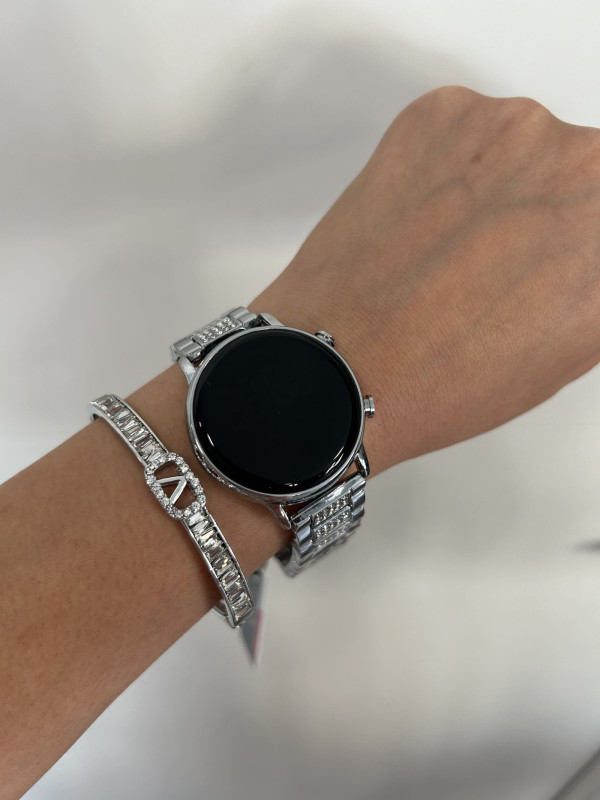 RELOJ DIGITAL ESFERA LISA PLATA