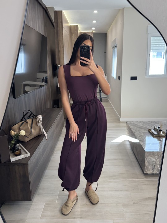 PANTALÓN CHÁNDAL LAZADA - BURDEOS