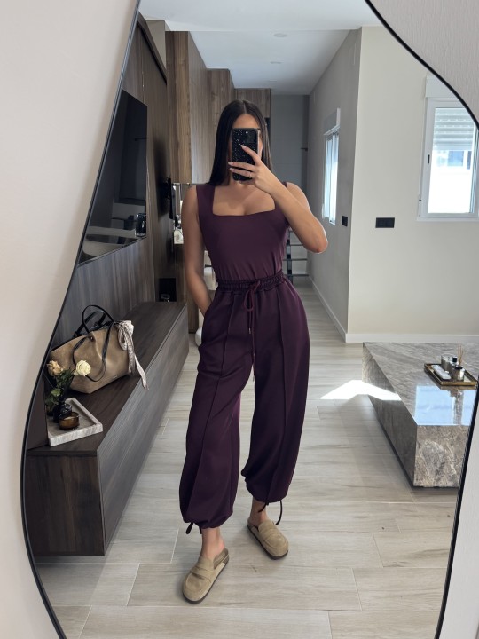 PANTALÓN CHÁNDAL LAZADA - BURDEOS
