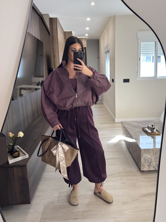 PANTALÓN CHÁNDAL LAZADA - BURDEOS