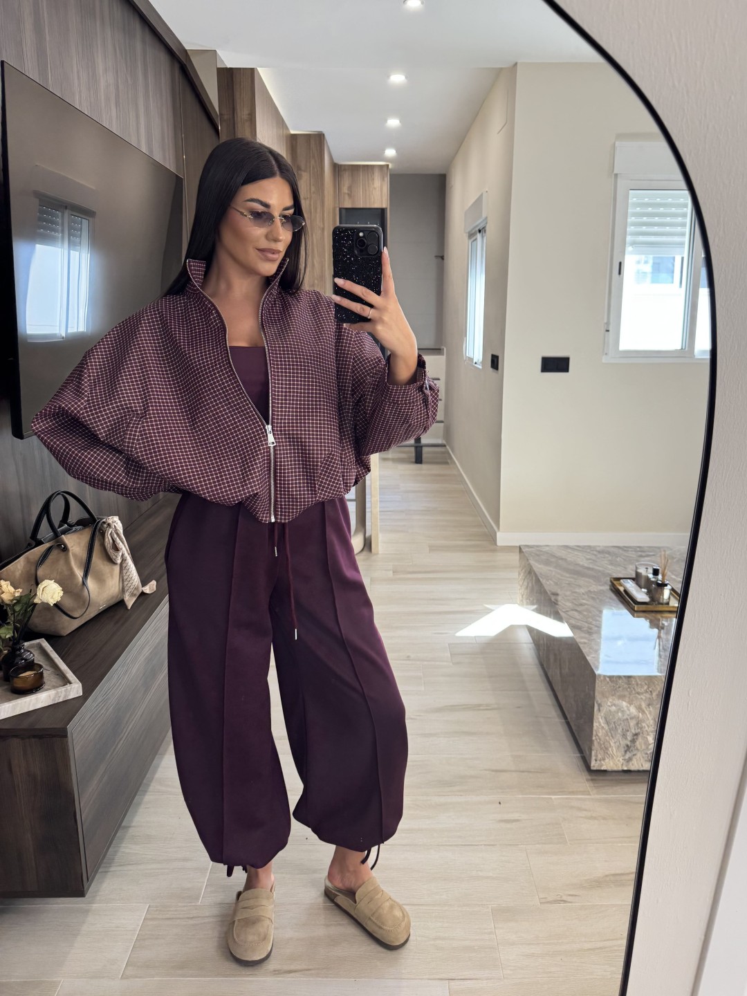 PANTALÓN CHÁNDAL LAZADA - BURDEOS