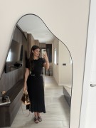 VESTIDO SANDRO PUNTO PERLAS - NEGRO