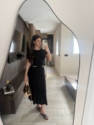VESTIDO SANDRO PUNTO PERLAS - NEGRO