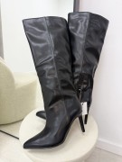 BOTA TACÓN PIEL - NEGRO