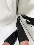 BOTA TACÓN PIEL - NEGRO