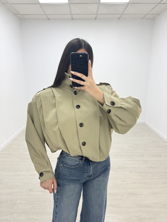BOMBER GABRDINA - CAMEL