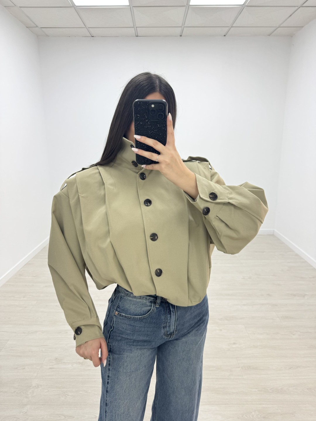 BOMBER GABRDINA - CAMEL