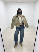 BOMBER GABRDINA - CAMEL